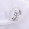 Adjustable zirconium, brand fashionable ring, design jewelry, simple and elegant design, trend of season, on index finger