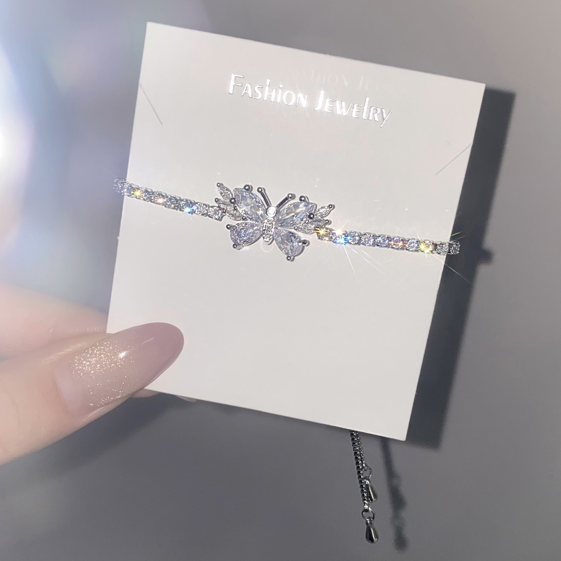 Pulsera de mariposa con diamantes completos SL-80