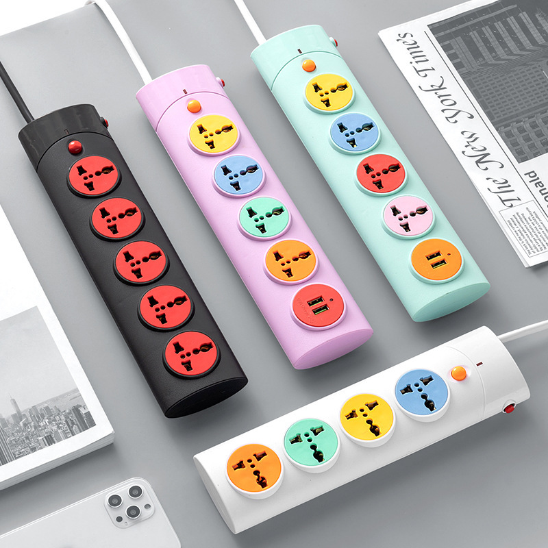 Exportación de cable de aluminio recubierto de cobre TPYE-C puerto de carga USB 4 agujeros 5 agujeros 6 agujeros enchufe universal