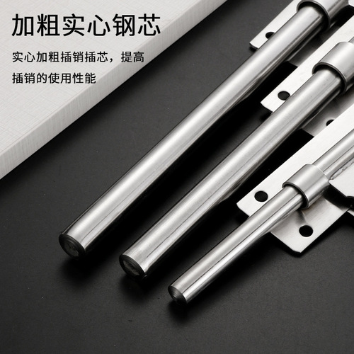 Stainless steel door bolt, door thickening padlock, heavy duty door latch, factory large iron door, anti-theft door, welded latch door lock