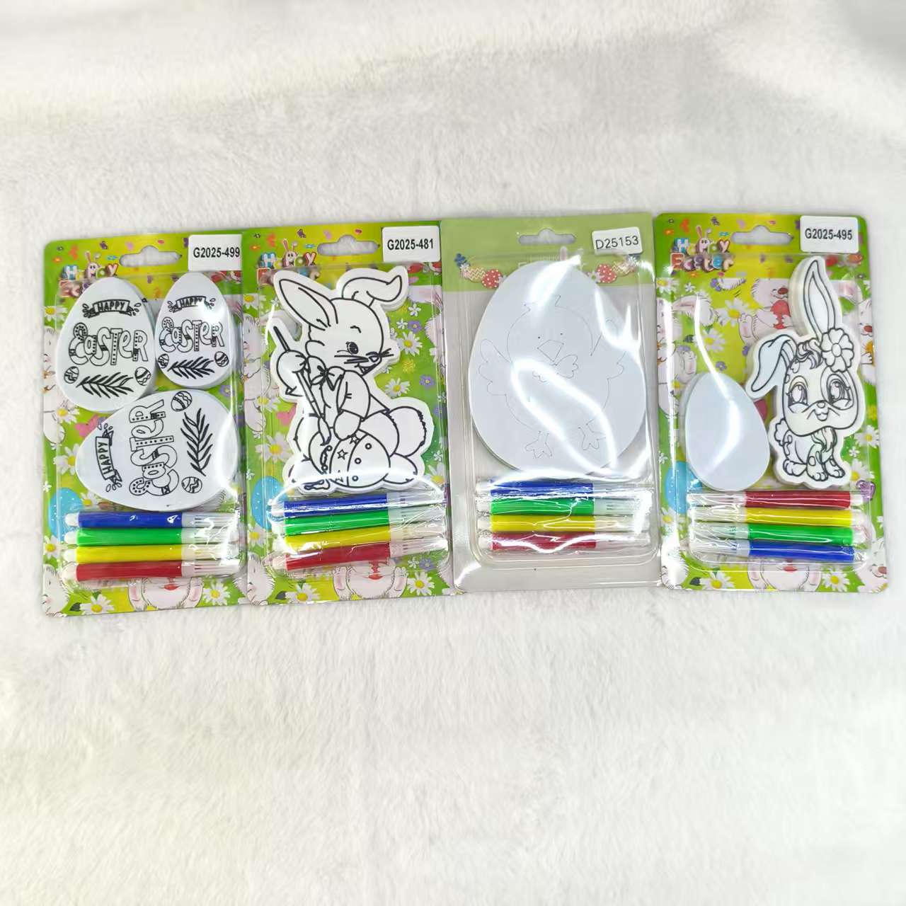 跨境源头工厂供应节日彩绘产品复活节彩蛋兔子儿童玩具装饰