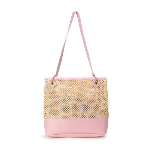 Women's Bags  New Autumn Straw Bag Fashion Simple Handbag Woven Shoulder Tote Bag Wholesale