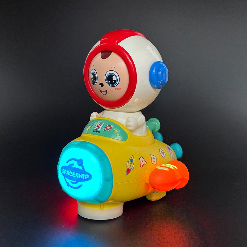 Juguetes eléctricos que cambian la cara automáticamente para niños transfronterizos, iluminación, música, caminatas universales, puestos de autos de juguete para astronautas al por mayor