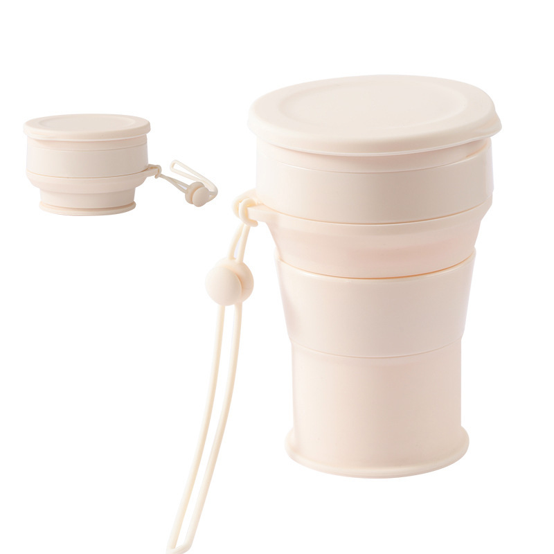 Taza de agua plegable viaje portátil taza de café portátil taza de compresión de campamento al aire libre taza de silicona retráctil