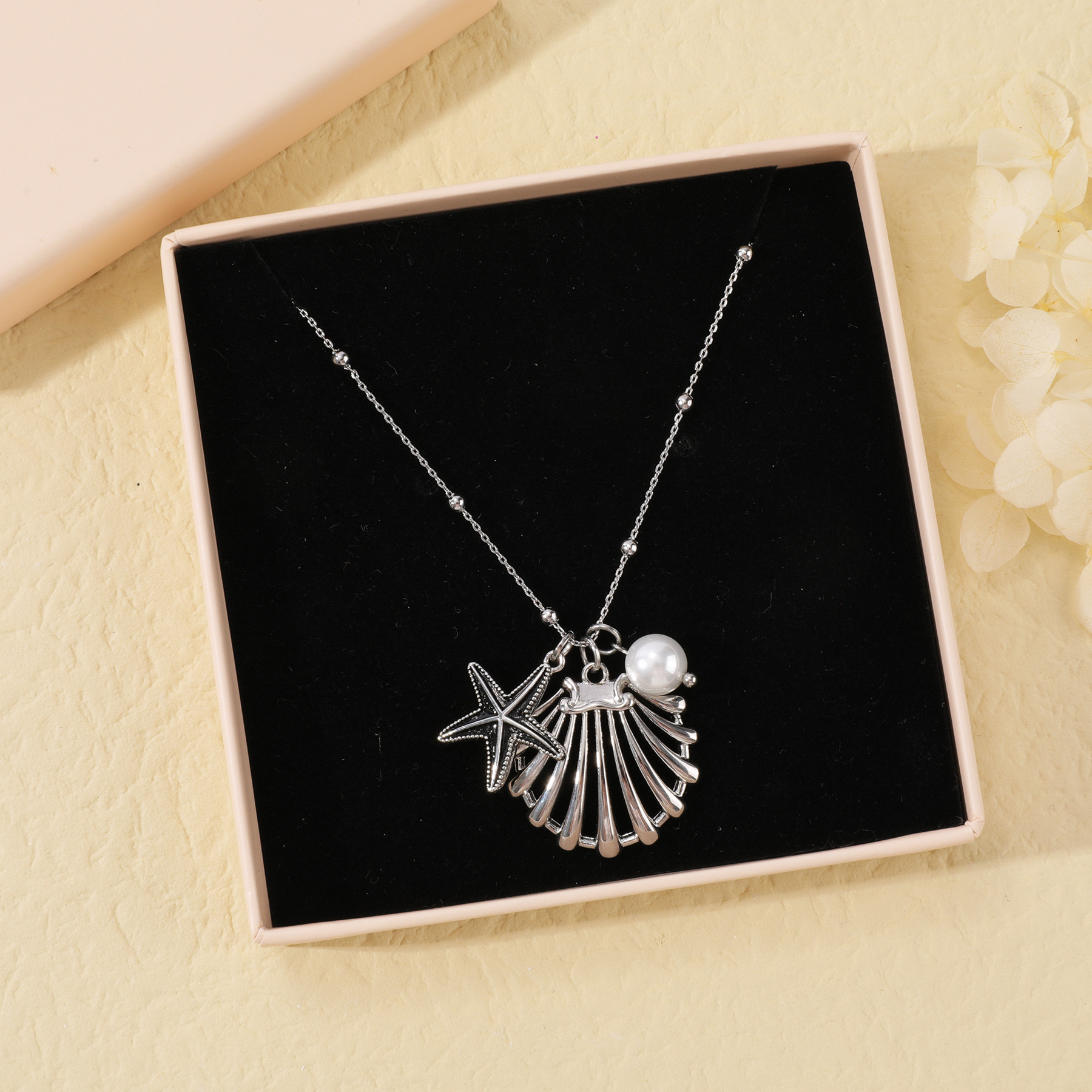 Starfish Shell Beach Copper Pendant Necklace Plating Lobster Trigger Clasp Closure display picture 8