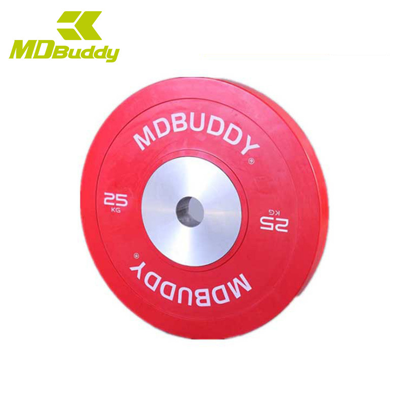 健身房專用商用彩色全膠杠鈴片直徑45cm bumper plate