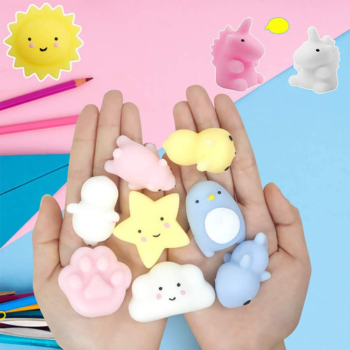 Cute TPR soft rubber animal dumplings, Mochi Squishy decompression artifact, street stall small toys wholesale