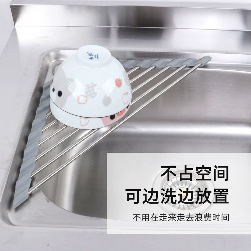 Foldable sponge drying rack for fruits and vegetables for home use