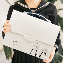 大容量防水学生手提风琴包a4多层文件夹13格插扣试卷夹收纳文件袋