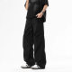 American-style Pleated Paratroopers Crock Pants Men's Summer Thin Ice Silk Quick-drying Loose Straight Brand Fashion Brand Outdoor Charge Pants
