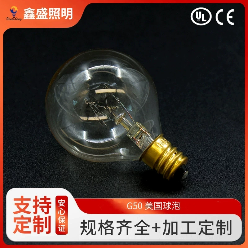 G50 E12 Globe String Lights 120V 25W G16.5 Американский пузырь