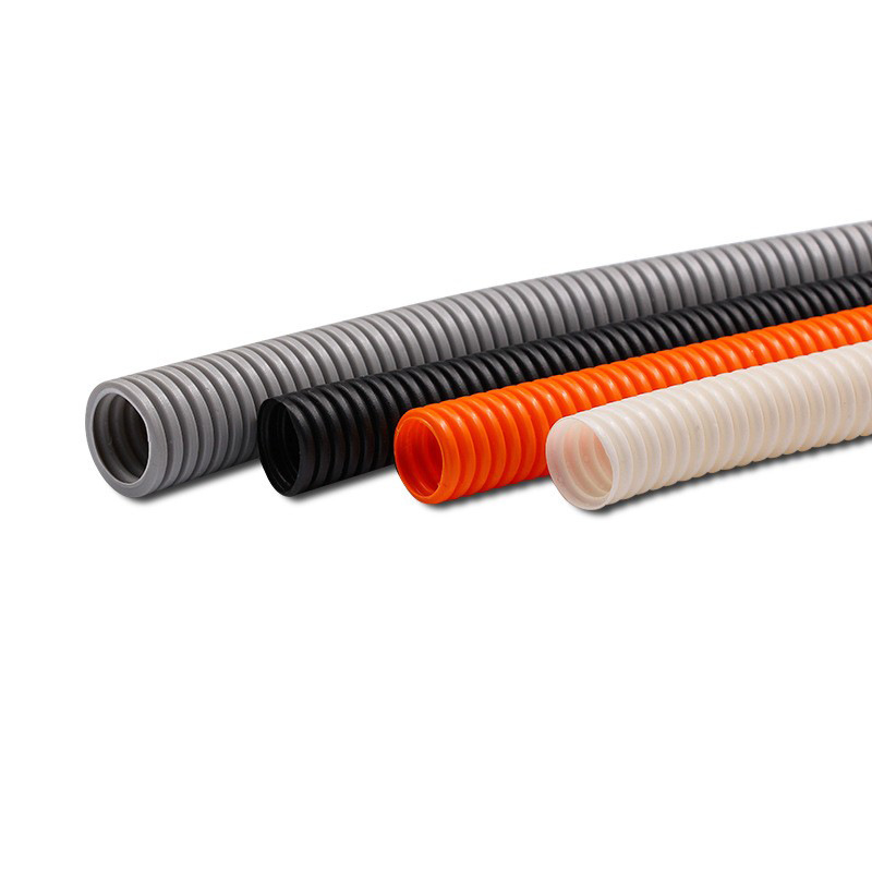 出口corrugatedconduit澳标中型重型波纹管加厚PVC波纹管灰色迪拜