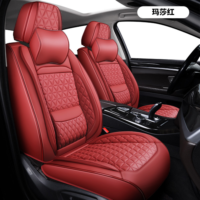 Four-Season Universal Car Seat Covers for Five-Seater Cars, Luxury Seat Covers, Breathable Linen Car Seat Cushions, Decorative Pads