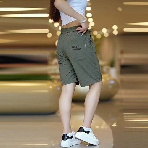 2025 Leisure Pants for Men Summer Trend Brand Ice Silk Quick-Dry Beach Pants Sporty Loose Short Pants Couple Pants