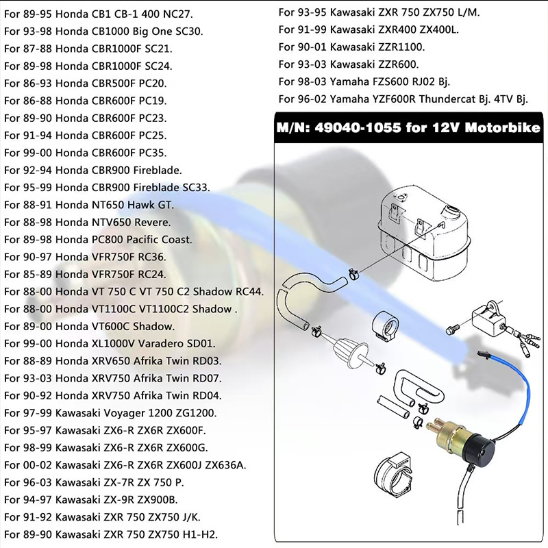 Suitable for Kawasaki Screw-Type Uc-Z490401055 49040-1055490401055 Motorcycle Electronic Pump