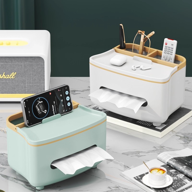 Caja de toallas de lujo ligera sala de estar caja de toallas de alta calidad mesa de té control remoto multifuncional para almacenar decoraciones creativas de escritorio domésticas