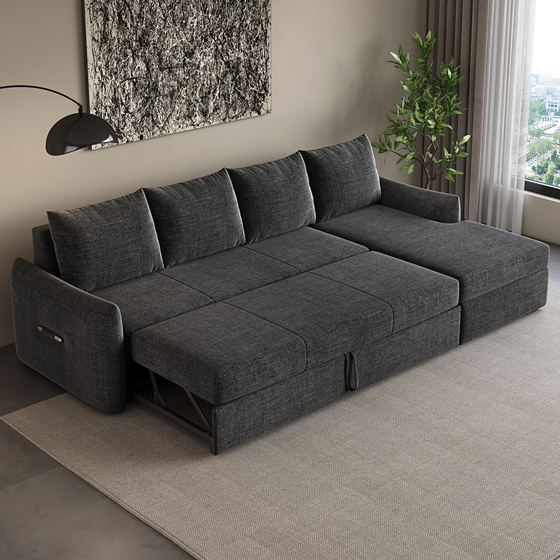 Sofá cama multifuncional moderna simple, sala de estar tipo pequeño, sofá cama de doble propósito desmontable, combinación de almacenamiento VIP