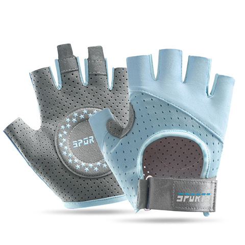 Amazon transfronterizo nuevo guante deportivo de fitness medio dedo ciclismo amortiguador anti-desgaste transpirable anti-deslizante guante anticapullo