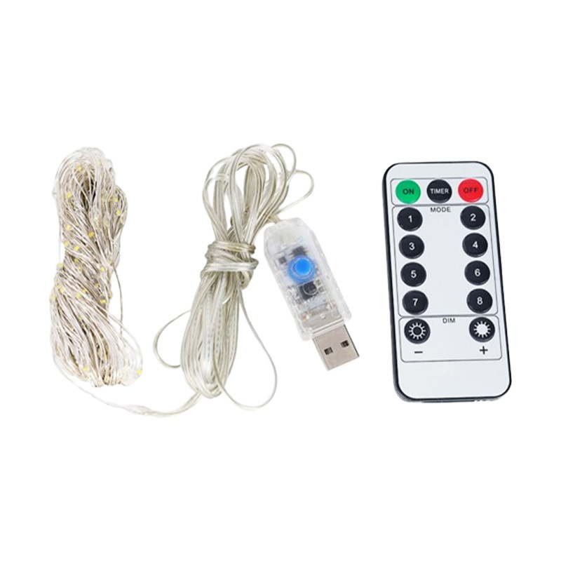 lámpara de alambre de cobre LED lámpara de alambre de cobre control remoto siempre iluminada con flashb transfronterizo de Navidad arroz lámpara decoración string