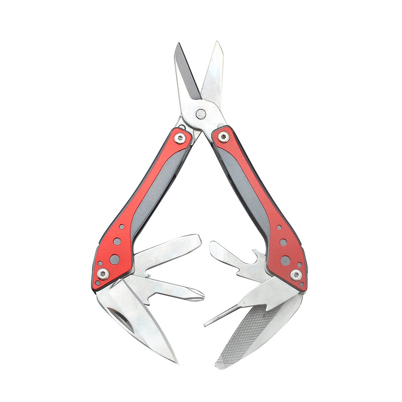 SQ Shunquan 2218 Mini tijeras plegables multifuncionales Herramientas multiusos portátiles Llavero Colgante Regalo de empresa