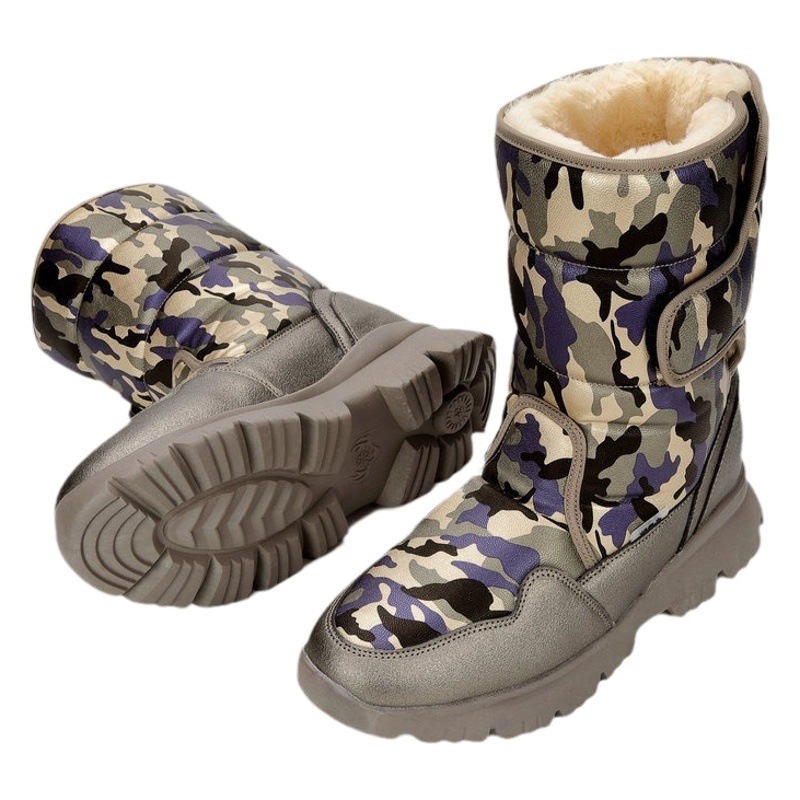 Zapatos de copo de nieve de nueve colores serie sitaqi botas de nieve para hombres talla grande suela gruesa forro de lana gruesa al por mayor y al por menor