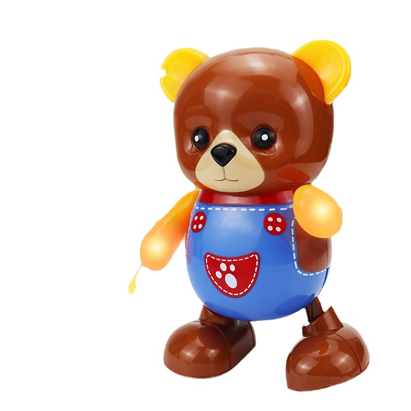 TikTok Net red mismo estilo puesto en el mercado nocturno juguetes inteligentes Música eléctrica transfronteriza bailando oso colorido luz niños y niñas