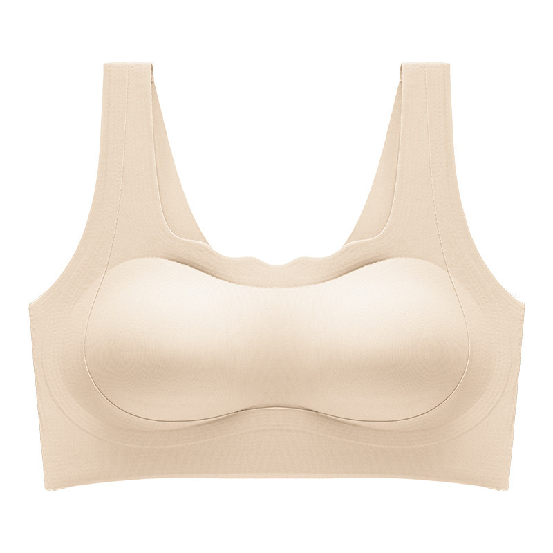Levante ropa interior sin marcas de mujer copa fija sujetador pequeño pecho anti-caída sin anillo de acero colapso senos para dormir chaleco de belleza