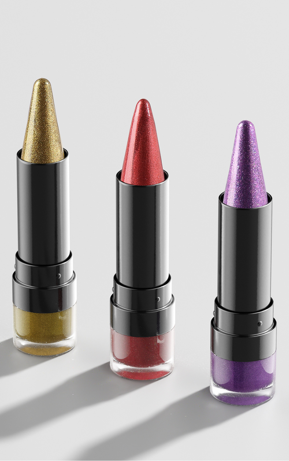 YOUNG VISION 6-color pointed-tip fine Sparkling Lipstick, multi-purpose facial pearlescent lipstick, Lip line, eyeshadow, eyeliner undefined