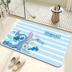 Cartoon Stitch Diatom Mud Absorbent Floor Mat Bathroom Non-Slip Soft Mat Toilet Bathroom Shower Floor Mat