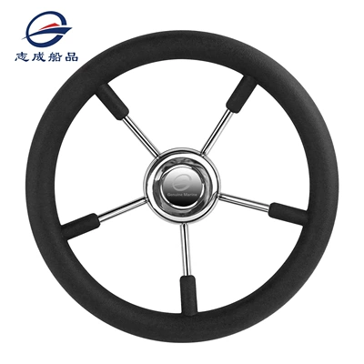 Yacht 304 Stainless Steel Foaming Steering Wheel Anti-Slip Five-Blessing Wheel Hub Suitable for Speedboat Fishing Boat Marine Accessories (Sükan çarxları) - gm-hw-w0080