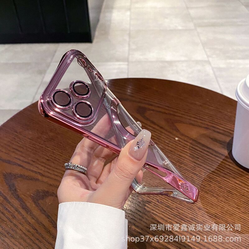 适用iPhone17PROMAX手机壳电镀磁吸带镜头膜苹果16透明防摔15软壳|undefined