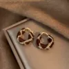 Earrings with zircon