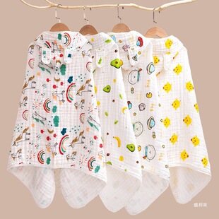 Children's Bath Towel Cape Bathrobe Wearable Yellow Cotton Baby Newborn Super Soft Cotton Baby Bath Towel Hooded Cape
