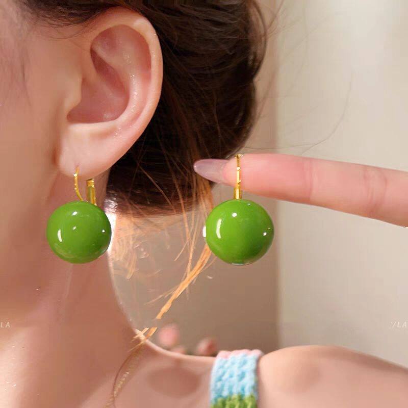 Hanging Colorful Balls~Dopamine-Colored Round Ball Earrings for Women, 2025 New Style, High-End Ear Clips, Stunning Spring Earrings Hanging Colorful Balls~Dopamine-Colored Round Ball Earrings for Women, 2025 New Style, High-End Ear Clips, Stunning Spring Earrings