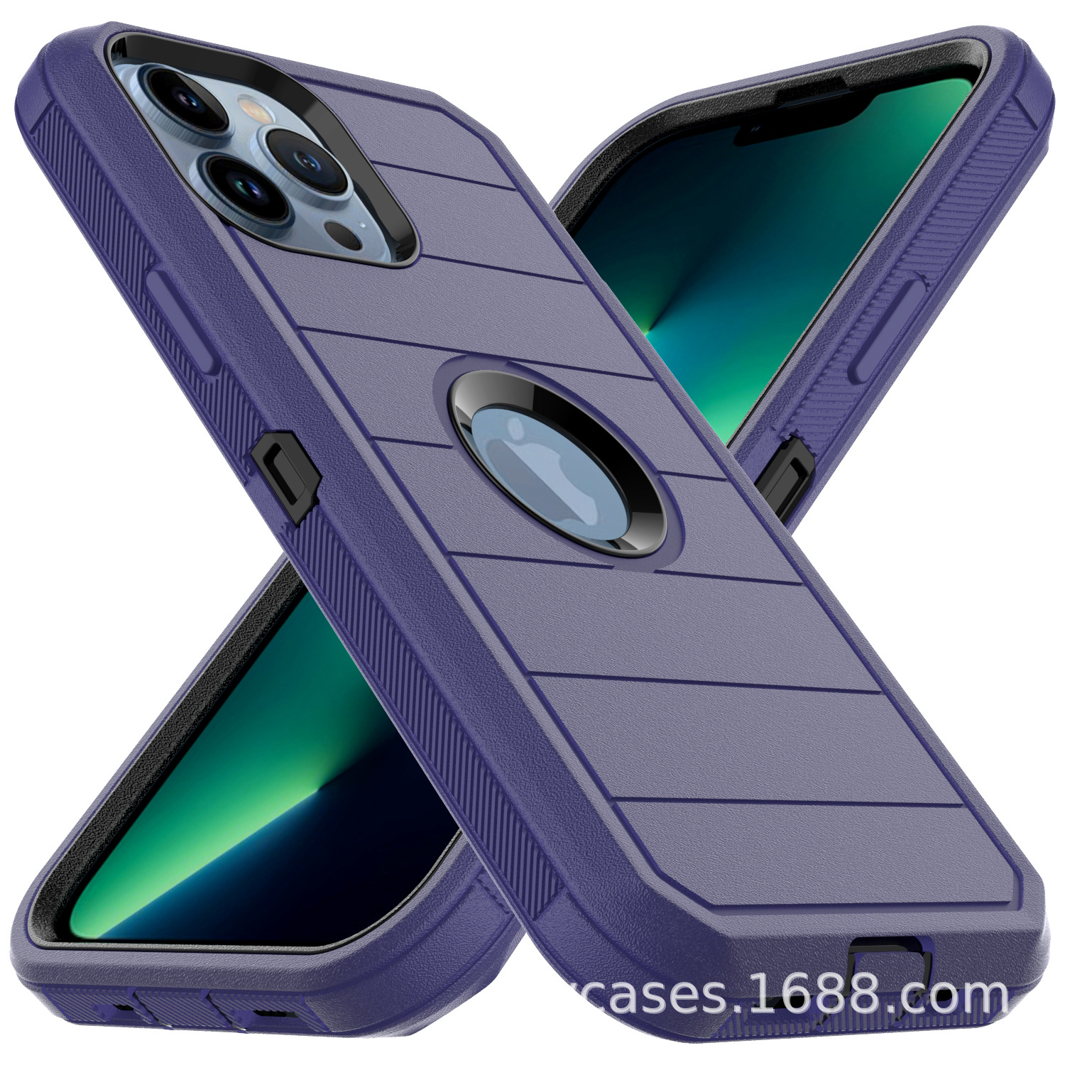 Aplicable a IPHONE 15 tres en uno Carcasa protectora de robot rayado tres en uno con clip trasero