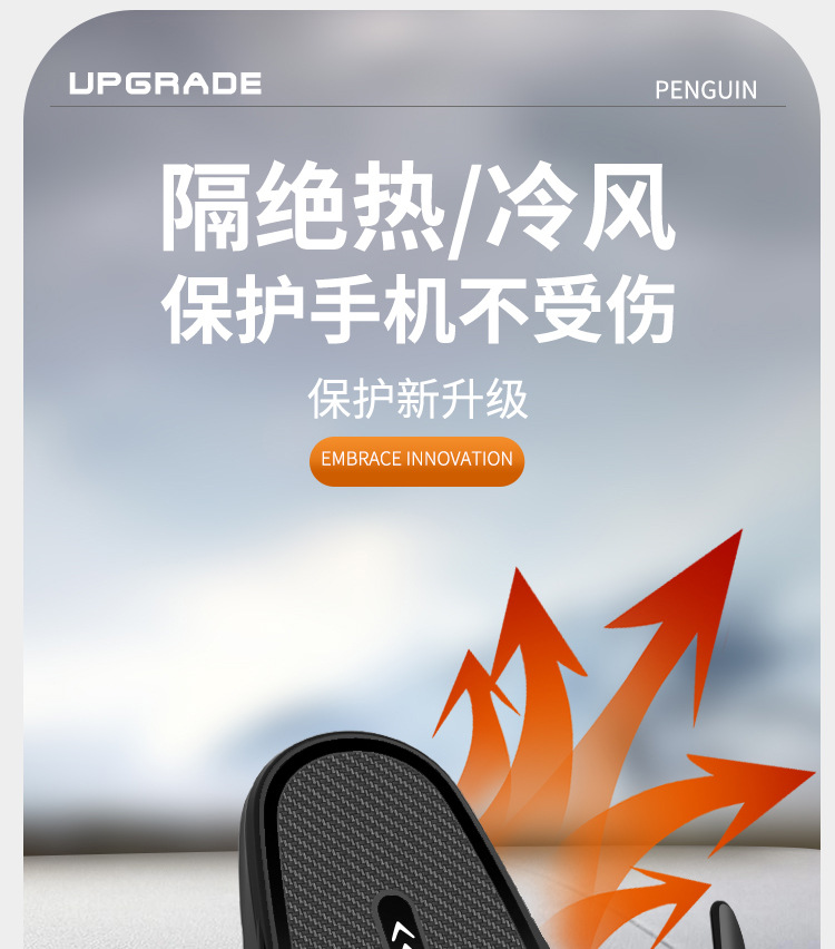 New Creative Penguin Car Gravity Mobile Phone Holder Air Outlet Gravity Support Navigation Mobile Phone Holder Factory Wholesale