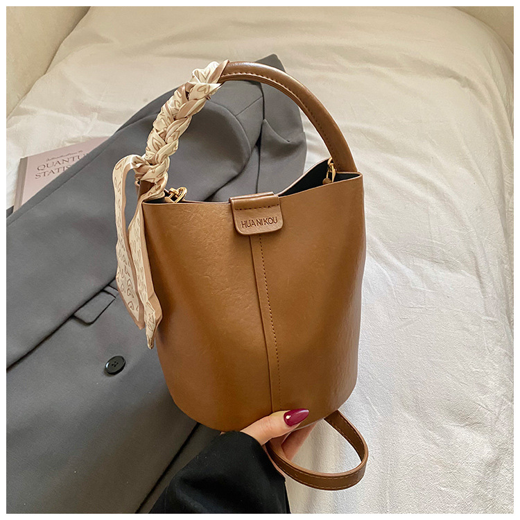 Borsa a secchiello retrò borsa a cesto casual a tracolla_voghion.com