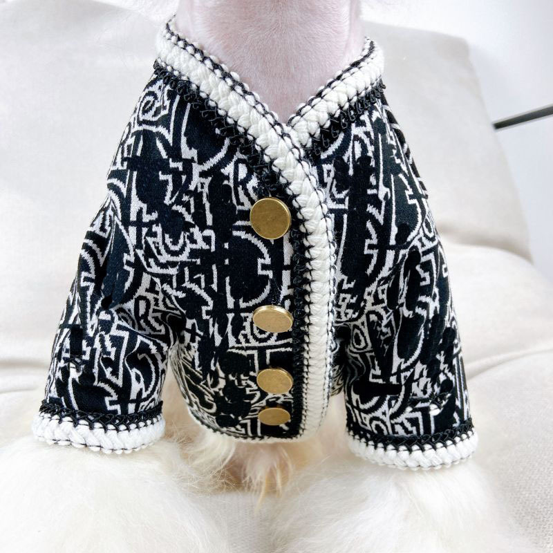 Dog Clothes Spring and Autumn Fashion Brand Sweater Cardigan Schanery Bomei Teddy Bug Cat Pet Autumn and Winter Coat