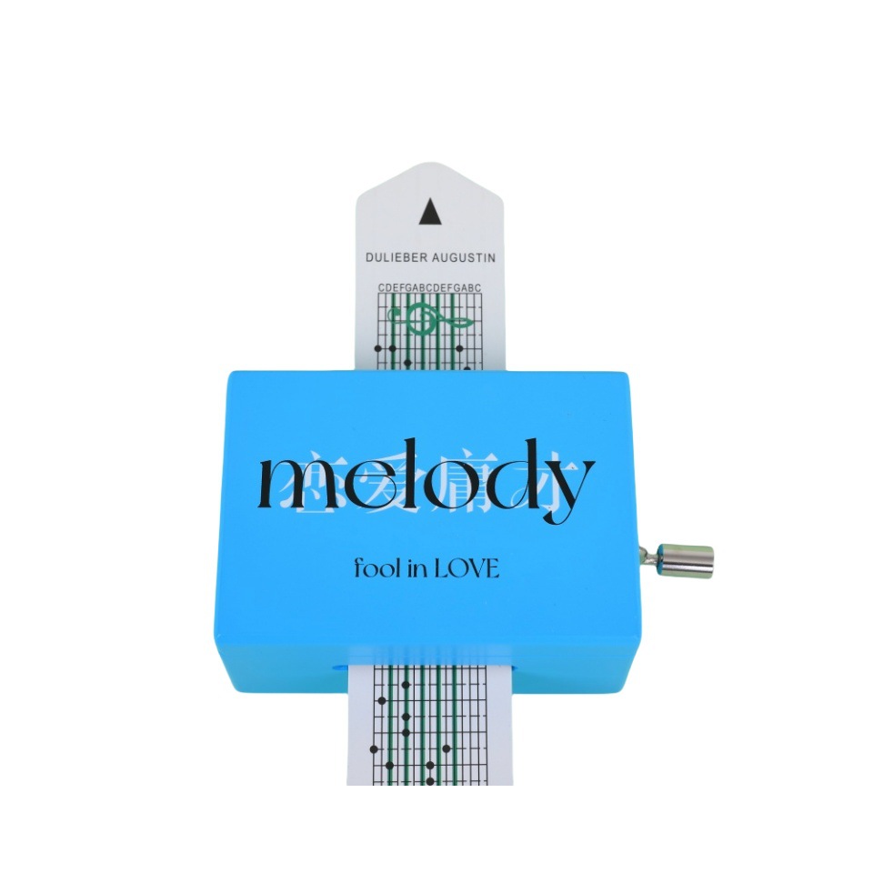 Yunsheng 15-tono 30-tono de manivela cinta de papel movimiento musical caja de música de madera caja de música DIY