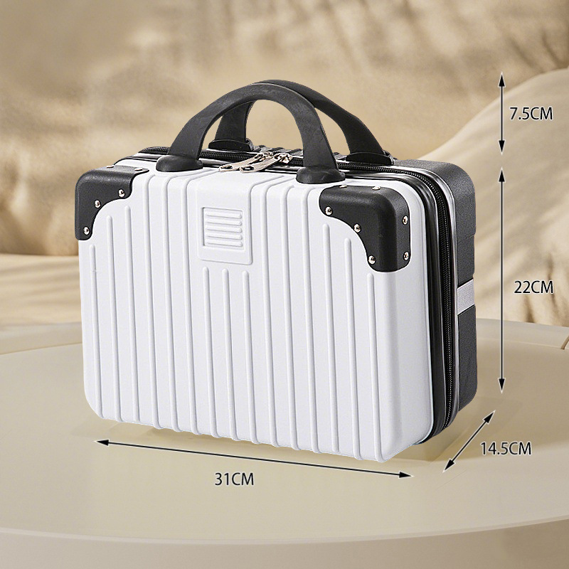 White with black / 14inch satchel cosmetic case