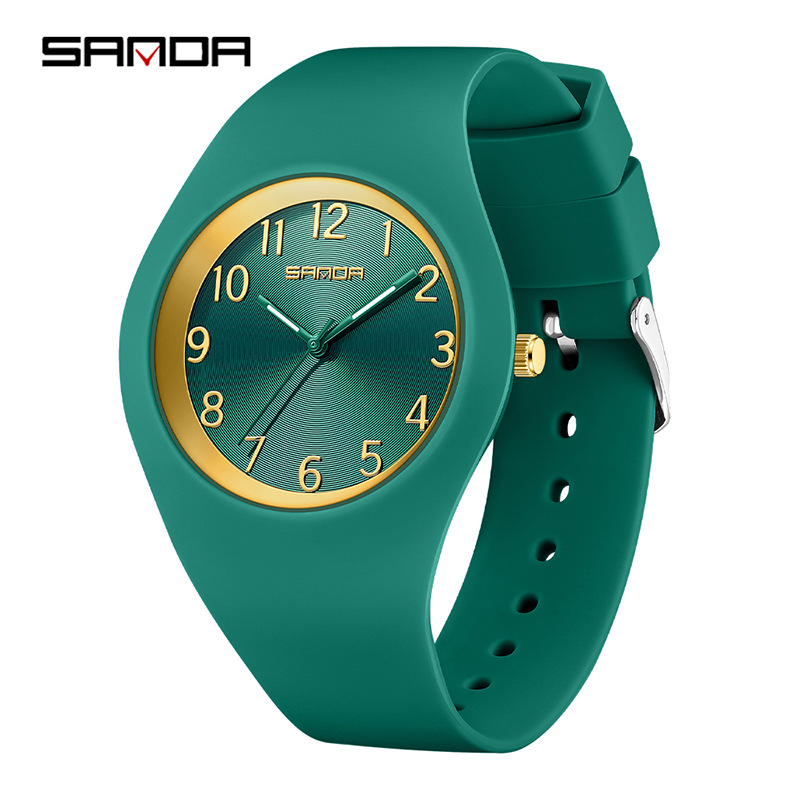 sanda sanda reloj electrónico de moda simple reloj electrónico estudiante correa de silicona impermeable mano unidireccional