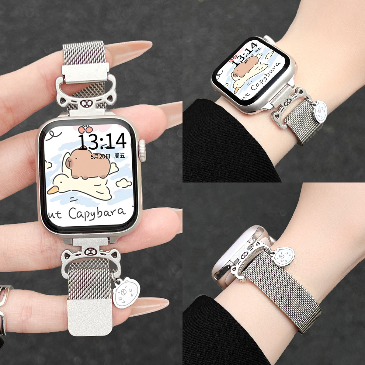 Suitable for Huawei Watch Watchfit4 Watch with New Metal Magnetic Watch Fit3 Senior Girls Summer