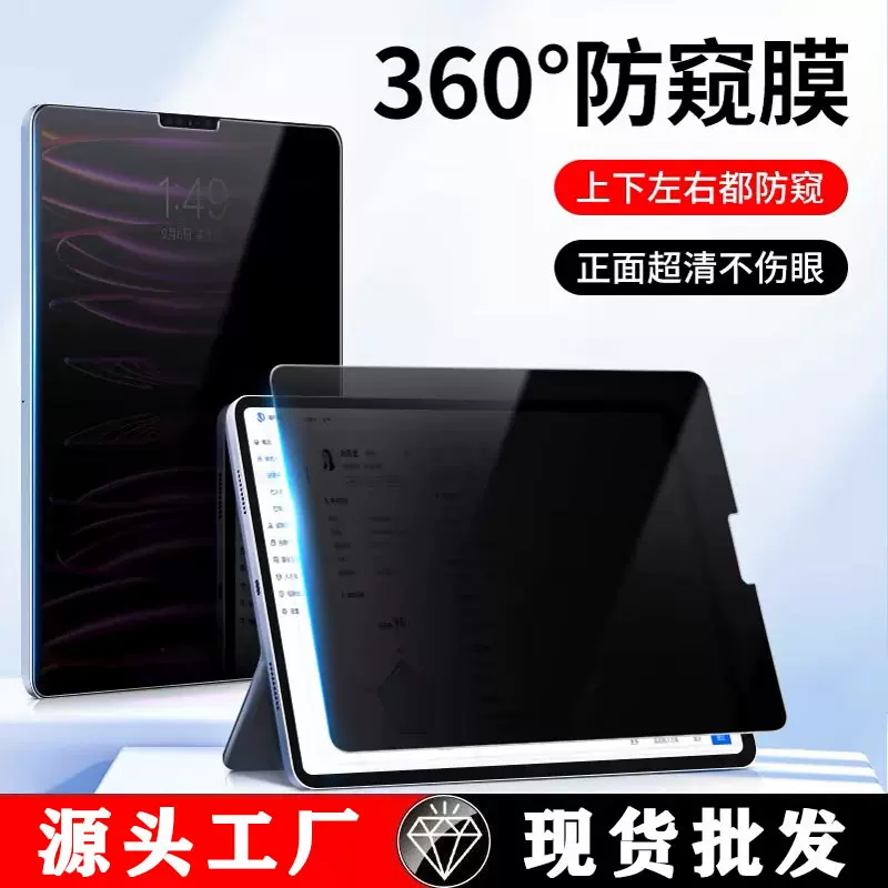 适用iPad防窥类纸膜Air 11寸全屏13寸2025款平板360度防偷窥贴膜