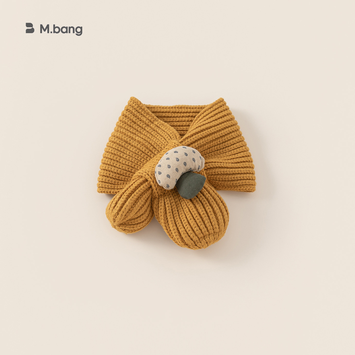 Bufandas infantiles invierno nuevo hongo tridimensional niñas bebés grueso caliente protector de cuello niño de punto cruzado bucal