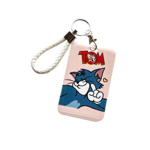 Tom and Jerry Student Bus Elevator Card Cover Campus Meal Card Bag Work Pass Access Control Document Protective Cover Customized