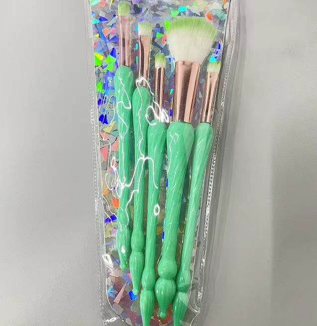 Simple Style Style Simple Style Pink Purple Green Plastic Plastic Handgrip Makeup Brushes 1 Piece