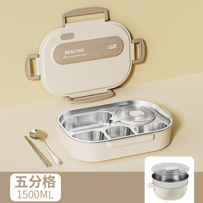 Caja de almuerzo de aislamiento térmico 316 de acero inoxidable para trabajadores de oficina estudiantes pueden cocinar platos de microondas para arroz divididos en cajas de almuerzo