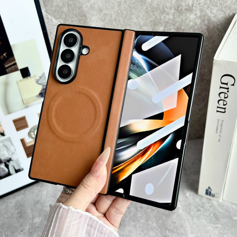 Shell and Film Integrated Suitable for Samsung Z Fold7 Mobile Phone Case Foldableing Screen 6/5/4 New Sheepskin Leather All-Inclusive Protective Cover