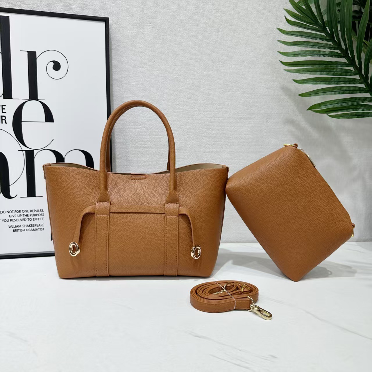 New Cross-Border High-End Retro Tote Women's Bag Large Capacity Splicing Mother-In-Law Commuting Fashion Versatile Handbag for Women