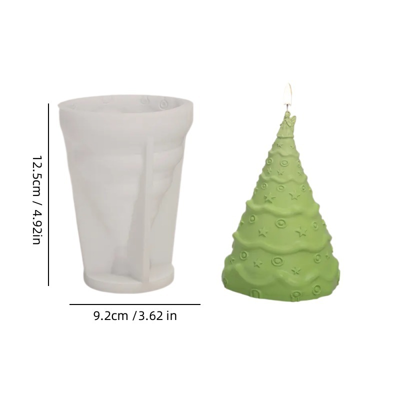现货圣诞树系列蜡烛硅胶模具 DIY 石膏肥皂树脂慕斯蛋糕装饰摆件|undefined